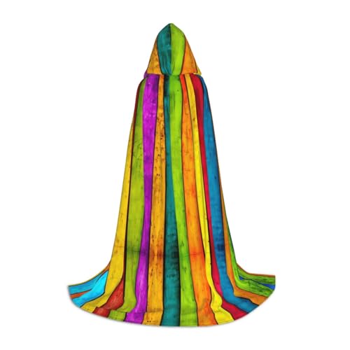 L Halloween Kapuzenumhang - Unisex Erwachsene Farbiger Holzbrettdruck Kostüm Umhang - Perfekt für Cosplay, Party, Karneval L Halloween Kapuzenumhang - Unisex Erwachsene Farbiger Holzbrettdruck Kostüm Umhang - Perfekt für Cosplay, Party, Karneval von hhxvcv