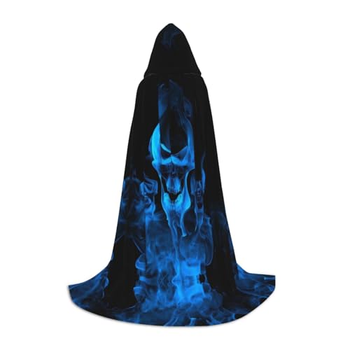 L Halloween Kapuzenumhang - Unisex Erwachsene Flamme Skelett Schädel Kopf Druck Kostüm Umhang - Perfekt für Cosplay, Party, Karneval L Halloween Kapuzenumhang - Unisex Erwachsene Flamme Skelett Schädel Kopf Druck Kostüm Umhang - Perfekt für Cosplay, Party, Karneval von hhxvcv