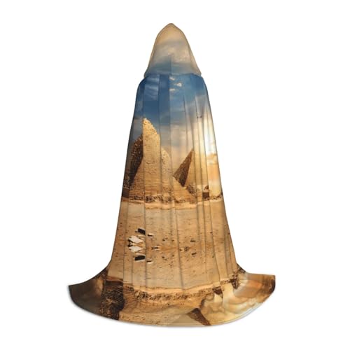 M Halloween Kapuzenumhang - Unisex Erwachsene Ägyptische Pyramide in Wüste Druck Kostüm Umhang - Perfekt für Cosplay, Party, Karneval M Halloween Kapuzenumhang - Unisex Erwachsene Ägyptische Pyramide in Wüste Druck Kostüm Umhang - Perfekt für Cosplay, Party, Karneval von hhxvcv