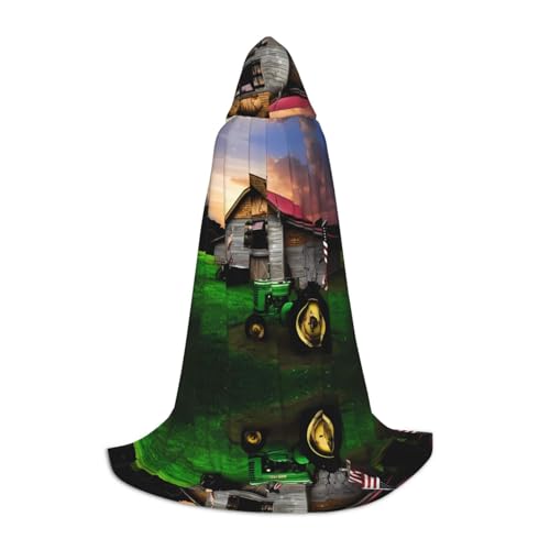 M Halloween Kapuzenumhang - Unisex Erwachsene Alter Traktor Foto Bauernhof Druck Kostüm Umhang - Perfekt für Cosplay, Party, Karneval M Halloween Kapuzenumhang - Unisex Erwachsene Alter Traktor Foto Bauernhof Druck Kostüm Umhang - Perfekt für Cosplay, Party, Karneval von hhxvcv