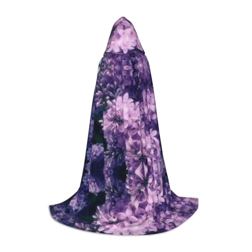 M Halloween Kapuzenumhang - Unisex Erwachsene Blühende Lila Blumen Drucken Kostüm Umhang - Perfekt für Cosplay, Party, Karneval M Halloween Kapuzenumhang - Unisex Erwachsene Blühende Lila Blumen Drucken Kostüm Umhang - Perfekt für Cosplay, Party, Karneval von hhxvcv