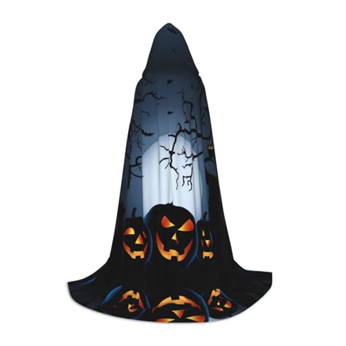 M Halloween Kapuzenumhang - Unisex Erwachsene Halloween mit Kürbissen Druck Kostüm Umhang - Perfekt für Cosplay, Party, Karneval M Halloween Kapuzenumhang - Unisex Erwachsene Halloween mit Kürbissen Druck Kostüm Umhang - Perfekt für Cosplay, Party, Karneval von hhxvcv