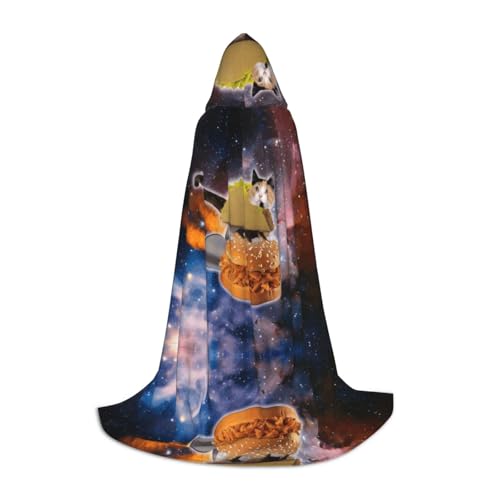 M Halloween Kapuzenumhang - Unisex Erwachsene Lustige Katze im Weltraum Druck Kostüm Umhang - Perfekt für Cosplay, Party, Karneval M Halloween Kapuzenumhang - Unisex Erwachsene Lustige Katze im Weltraum Druck Kostüm Umhang - Perfekt für Cosplay, Party, Karneval von hhxvcv
