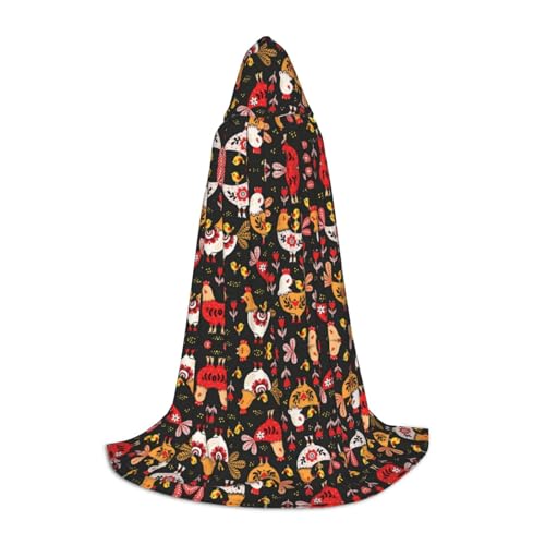 M Halloween Kapuzenumhang - Unisex Erwachsene Niedlich Hahn Hühner Druck Kostüm Umhang - Perfekt für Cosplay, Party, Karneval M Halloween Kapuzenumhang - Unisex Erwachsene Niedlich Hahn Hühner Druck Kostüm Umhang - Perfekt für Cosplay, Party, Karneval von hhxvcv