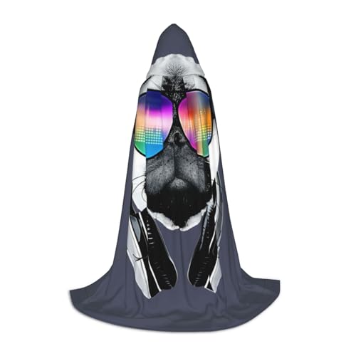 S Halloween Kapuzenumhang - Unisex Erwachsene Auge Hund Druck Kostüm Umhang - Perfekt für Cosplay, Party, Karneval S Halloween Kapuzenumhang - Unisex Erwachsene Auge Hund Druck Kostüm Umhang - Perfekt für Cosplay, Party, Karneval von hhxvcv