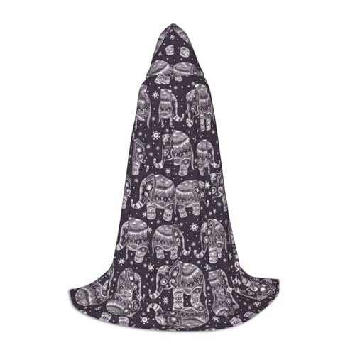 S Halloween Kapuzenumhang - Unisex Erwachsene Cartoon Niedlich Elefant Druck Kostüm Umhang - Perfekt für Cosplay, Party, Karneval S Halloween Kapuzenumhang - Unisex Erwachsene Cartoon Niedlich Elefant Druck Kostüm Umhang - Perfekt für Cosplay, Party, Karneval von hhxvcv