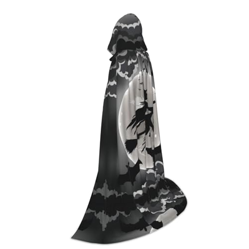 S Halloween Kapuzenumhang - Unisex Erwachsene Halloween Hexe Druck Kostüm Umhang - Perfekt für Cosplay, Party, Karneval S Halloween Kapuzenumhang - Unisex Erwachsene Halloween Hexe Druck Kostüm Umhang - Perfekt für Cosplay, Party, Karneval von hhxvcv