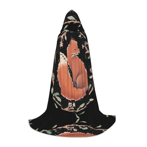 S Halloween Kapuzenumhang - Unisex Erwachsene Handbemalter Fuchs Druck Kostüm Umhang - Perfekt für Cosplay, Party, Karneval S Halloween Kapuzenumhang - Unisex Erwachsene Handbemalter Fuchs Druck Kostüm Umhang - Perfekt für Cosplay, Party, Karneval von hhxvcv