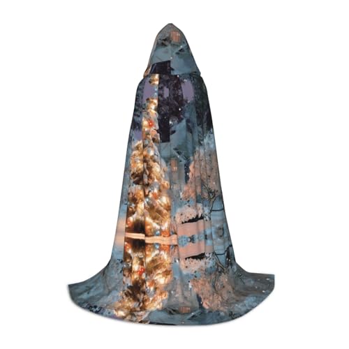 S Halloween Kapuzenumhang - Unisex Erwachsene Weihnachtsbaum Schnee Druck Kostüm Umhang - Perfekt für Cosplay, Party, Karneval S Halloween Kapuzenumhang - Unisex Erwachsene Weihnachtsbaum Schnee Druck Kostüm Umhang - Perfekt für Cosplay, Party, Karneval von hhxvcv