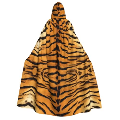 Tiger Skin Print Halloween Kapuzenumhang Kostüm Umhang für Party, Karneval, Comic Ausstellung, Maskerade - Unisex Erwachsene von hhxvcv