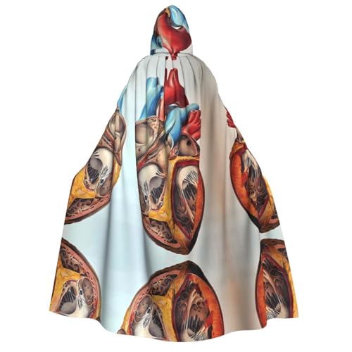 Umhang mit Kapuze und Herzmotiv, für Halloween, Party, Karneval, Comic-Ausstellung, Maskerade, Unisex, Erwachsene Umhang mit Kapuze und Herzmotiv, für Halloween, Party, Karneval, Comic-Ausstellung, Maskerade, Unisex, Erwachsene von hhxvcv