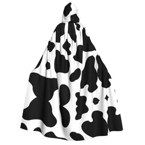 Umhang mit Kapuze und Kuh-Punkt-Druck, für Party, Karneval, Comic-Ausstellung, Maskerade, Unisex, Erwachsene von hhxvcv