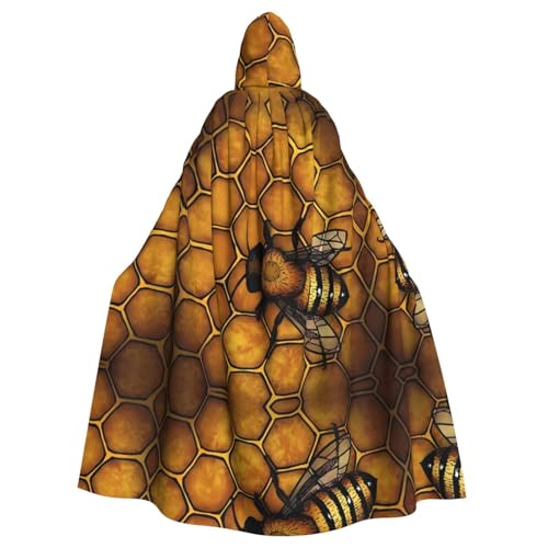 Unisex Erwachsene Halloween Kapuzenumhang - Bienen-Honigbienen-Volldruck Kostüm Umhang für Cosplay, Party und Themenveranstaltungen Unisex Erwachsene Halloween Kapuzenumhang - Bienen-Honigbienen-Volldruck Kostüm Umhang für Cosplay, Party und Themenveranstaltungen von hhxvcv