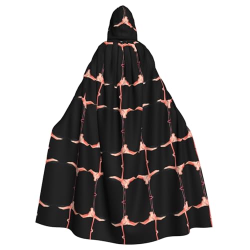 Unisex Erwachsene Halloween Kapuzenumhang - Flamingo Volldruck Kostüm Umhang für Cosplay, Party und Themenveranstaltungen Unisex Erwachsene Halloween Kapuzenumhang - Flamingo Volldruck Kostüm Umhang für Cosplay, Party und Themenveranstaltungen von hhxvcv