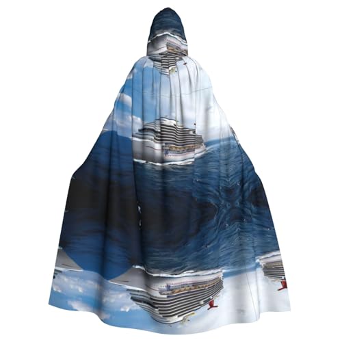 Unisex Erwachsene Halloween Kapuzenumhang - Kreuzfahrtschiff Volldruck Kostüm Umhang für Cosplay, Party und Themenveranstaltungen Unisex Erwachsene Halloween Kapuzenumhang - Kreuzfahrtschiff Volldruck Kostüm Umhang für Cosplay, Party und Themenveranstaltungen von hhxvcv