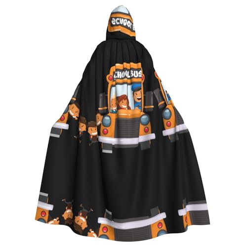 Unisex Erwachsene Halloween Kapuzenumhang – Schulbus Volldruck Kostüm Umhang für Cosplay, Party und Themenveranstaltungen Unisex Erwachsene Halloween Kapuzenumhang – Schulbus Volldruck Kostüm Umhang für Cosplay, Party und Themenveranstaltungen von hhxvcv