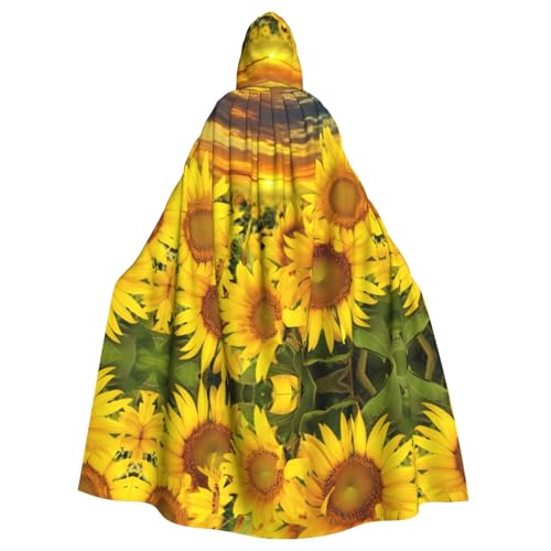 Unisex Erwachsene Halloween Kapuzenumhang - Sonnenblumenmuster Volldruck Kostüm Umhang für Cosplay, Party und Themenveranstaltungen Unisex Erwachsene Halloween Kapuzenumhang - Sonnenblumenmuster Volldruck Kostüm Umhang für Cosplay, Party und Themenveranstaltungen von hhxvcv
