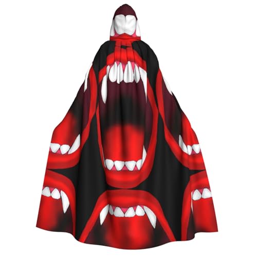 Vampir-Fledermausdruck Halloween Kapuzenumhang Kostüm Umhang für Party, Karneval, Comic-Ausstellung, Maskerade – Unisex Erwachsene von hhxvcv