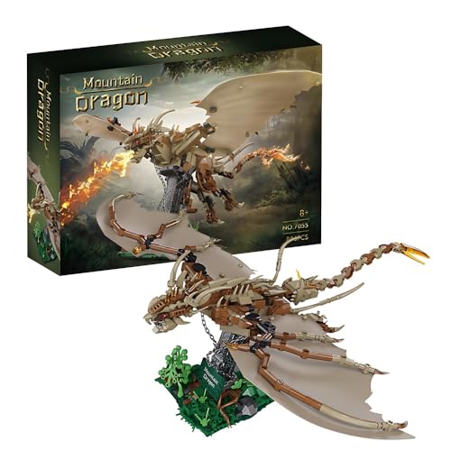 Bergdrache Bausteine Sets, 886 Klemmbausteine Drachen-Tierbaumodell, Sammler Ausstellungsspielzeug, MOC Konstruktionsspielzeug für Kinder, Jungen und Mädchen Bergdrache Bausteine Sets, 886 Klemmbausteine Drachen-Tierbaumodell, Sammler Ausstellungsspielzeug, MOC Konstruktionsspielzeug für Kinder, Jungen und Mädchen von highdar