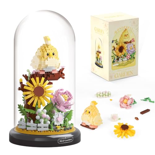 Birdie Blumenstrauß Baustein Set, 958 Klemmbausteine DIY Tiere Blumen Bauset Blumen Pflanzen mit Sockel und Staubschutzhülle, Geschenke für Erwachsene und Kinder Birdie Blumenstrauß Baustein Set, 958 Klemmbausteine DIY Tiere Blumen Bauset Blumen Pflanzen mit Sockel und Staubschutzhülle, Geschenke für Erwachsene und Kinder von highdar