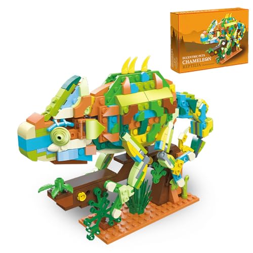 Chamäleon Bausteine Bausatz, 423 Klemmbausteine Micro Brick Spielzeug Bauset, Heimdeko und Bürokunst, kreatives Geschenk für Jugendliche ab 6 Jahren Chamäleon Bausteine Bausatz, 423 Klemmbausteine Micro Brick Spielzeug Bauset, Heimdeko und Bürokunst, kreatives Geschenk für Jugendliche ab 6 Jahren von highdar