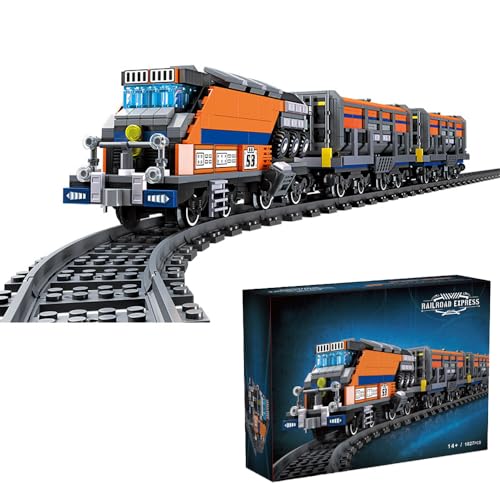 Technik Zug Eisenbahn Bausteine Bausatz, 1827+ Klemmbausteine Technik Zug Lokomotive mit Schiene, Der Retro Futur Eisenbahn Bausatz Kompatibel mit L*go Technic Technik Zug Eisenbahn Bausteine Bausatz, 1827+ Klemmbausteine Technik Zug Lokomotive mit Schiene, Der Retro Futur Eisenbahn Bausatz Kompatibel mit L*go Technic von highdar