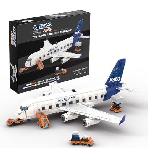 highdar Airbus A380 Flugzeug Baustein Set, 1945 Klemmbausteine City Flugbegleiter Spielzeug, Konstruktionsspielzeug Geschenk für Kinder und Erwachsene highdar Airbus A380 Flugzeug Baustein Set, 1945 Klemmbausteine City Flugbegleiter Spielzeug, Konstruktionsspielzeug Geschenk für Kinder und Erwachsene von highdar