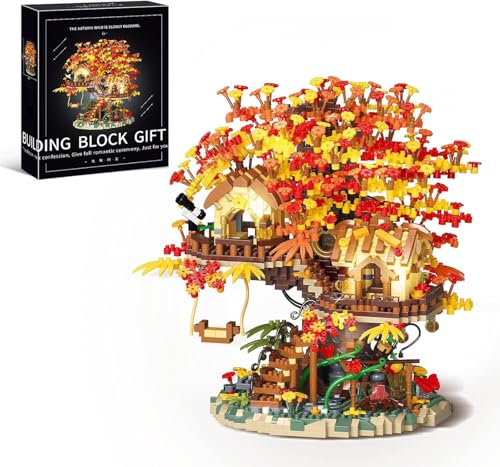 highdar Bonsai-Haus aus Kirschblüten, Bausteine, Architektur von Baumhäusern, Mini-Block, Pflanzen und Blumen für Erwachsene und Kinder – 2725 Teile highdar Bonsai-Haus aus Kirschblüten, Bausteine, Architektur von Baumhäusern, Mini-Block, Pflanzen und Blumen für Erwachsene und Kinder – 2725 Teile von highdar