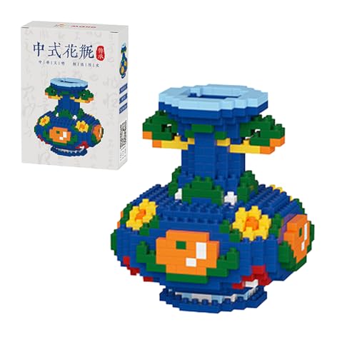highdar Creative Chinesischer Blocker Vase Modellbausatz, 489 Klemmbausteine DIY Alles geht gut Vase Bausteine, Zimmer Deko für Erwachsene Home Deko highdar Creative Chinesischer Blocker Vase Modellbausatz, 489 Klemmbausteine DIY Alles geht gut Vase Bausteine, Zimmer Deko für Erwachsene Home Deko von highdar