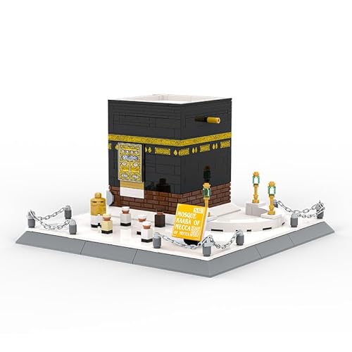 highdar Islamische Moschee Kaaba Bausteine Bausatz, 446 Klemmbausteine Weltberühmtes Gebäude Spielzeug, Micro Bricks Modular Landmark Architekture, Konstruktionsspielzeug für Kinder und Erwachsene von highdar