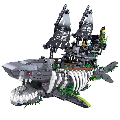 highdar Technik Bausteine Modell, 1151 Klemmbausteine MOC Technik Kreuzfahrtschiff Geisterhai Modellbausatz, Kompatibel mit Großen Marken highdar Technik Bausteine Modell, 1151 Klemmbausteine MOC Technik Kreuzfahrtschiff Geisterhai Modellbausatz, Kompatibel mit Großen Marken von highdar