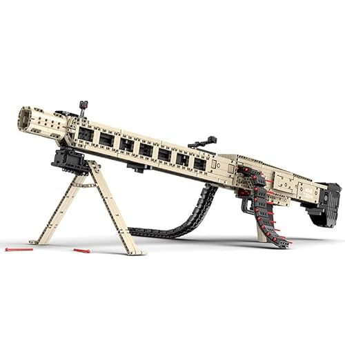 highdar Technik Maschinengewehr 42 Bausteine Modell, 1886 Klemmbausteine Technik Schießwaffe Modell mit Schussfunktion Bausatz, MOC Military Weapon, Rifle Model highdar Technik Maschinengewehr 42 Bausteine Modell, 1886 Klemmbausteine Technik Schießwaffe Modell mit Schussfunktion Bausatz, MOC Military Weapon, Rifle Model von highdar