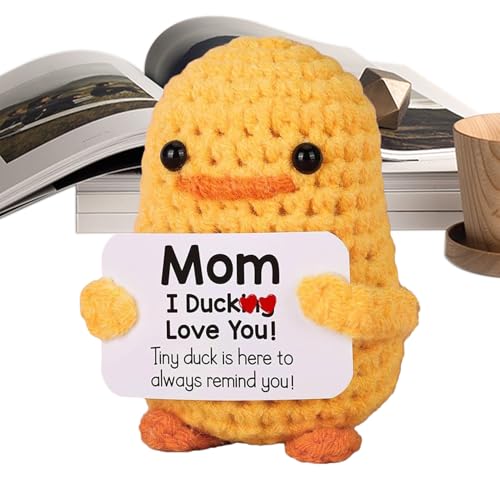 Häkeln Ente | Deko Puppe Für Schreibtisch | Strickpuppe Motivation Für Nachttisch Schminktisch | Kinder Teenager Bastelliebhaber Mütter Mitarbeiter von higyee