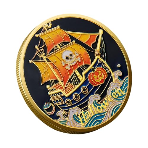 Halloween Challenge Münze - Halloween Eule Motiv Metall Challenge Coin,Vintage Deko Für Tisch Vitrine Fans Sammler Geburtstag Feiertag Party Wohnzimmer von higyee