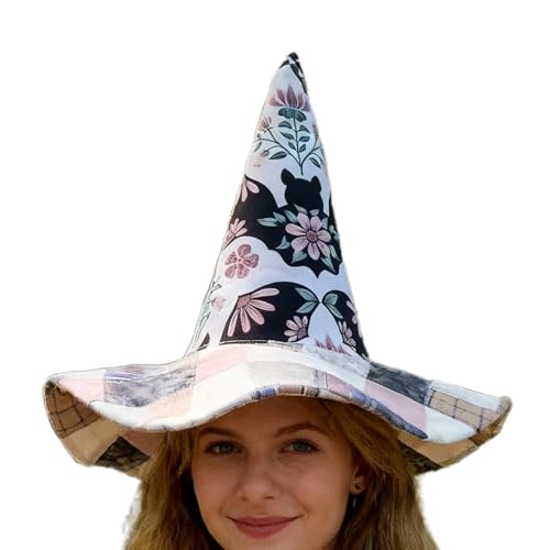 Hexenhut Für Damen - Halloween Volkskunst Stepphexenhut,Kostümzubehör Rustikal für Damen Verkleidung Karneval Maskerade - Tägliches Rollenspiel Verkleidung Weihnachtsfeste Maskerade Bühnenparty Hexenhut Für Damen - Halloween Volkskunst Stepphexenhut,Kostümzubehör Rustikal für Damen Verkleidung Karneval Maskerade - Tägliches Rollenspiel Verkleidung Weihnachtsfeste Maskerade Bühnenparty von higyee
