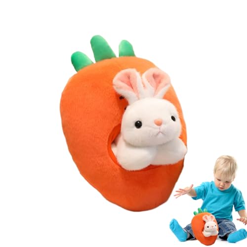 Karotten Kaninchen Plüschspielzeug - Weiches Und Süßes Karotten Stofftier Mit Hasen | Bequemes Kaninchenwurf Kissen Gefülltes Tier Für Wohnkultur | Bunny Plush Toy Für Kinder Erwachsene von higyee