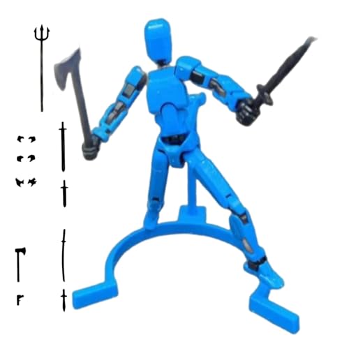 Mehrgelenkige Actionfiguren, 3D-gedruckte Figur - Desktop-Roboter mit mehreren Gelenken, bewegliche Actionfigur | Artikulierte, einzigartige Sammlerstücke für Spieleliebhaber, Geburtstags-Ostereier-Ko von higyee