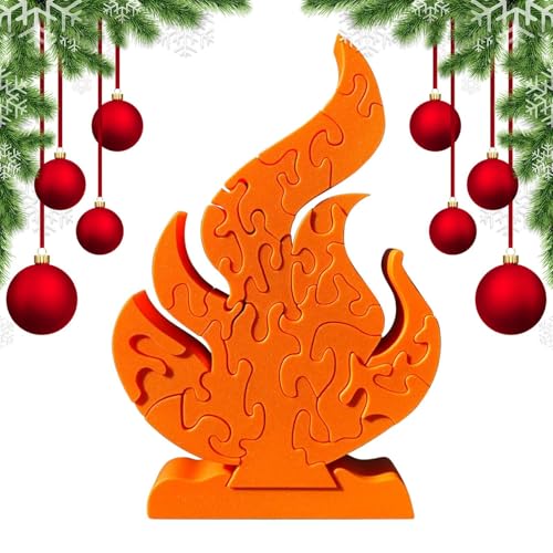 Puzzle Für Erwachsene Flammenform | Einzigartiges Feuer Puzzle,Kreatives Gesellschaftsspiel Für Kinder Mädchen Bildung Familienfest Partyspiele von higyee