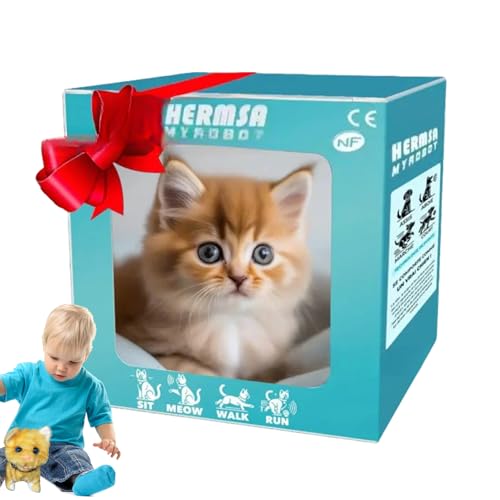 Roboter Katze - Animiertes Realistisches Kätzchen | Elektronisches Haustier Mit Miauen Und Gehen Für Erwachsene Kinder Unterhaltung Zuhause Schule Roboter Katze - Animiertes Realistisches Kätzchen | Elektronisches Haustier Mit Miauen Und Gehen Für Erwachsene Kinder Unterhaltung Zuhause Schule von higyee