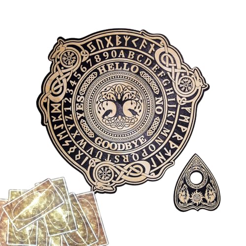 Spiritismus Brett Spiel | Holz Wahrsagebrett,Tischplatte Entscheidungshilfe Unterhaltungsprop Für Gruppenspiele Geselligkeit Zuhause Dekoration Spiritismus Brett Spiel | Holz Wahrsagebrett,Tischplatte Entscheidungshilfe Unterhaltungsprop Für Gruppenspiele Geselligkeit Zuhause Dekoration von higyee