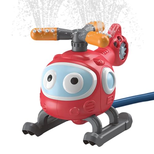 higyee Cartoon-Sprinkler, Helikopter-Sprinkler für Kinder - Rotierendes Sprinklerspielzeug | 45 Grad drehbarer Sprinkler, Spielzeug-Wasserdruck-Lift-Sprinkler für Gartenpool, und Mädchen von higyee