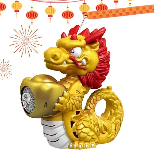 higyee Chinesisches Drachenblasenspielzeug, Chinesische Drachenblasenmaschine,30-Loch-Leuchtstab mit Musik | 2024 Festliches und lustiges Jahr des Drachen-Blasengebläses für Partys, Kinder ab 3 Jahren von higyee
