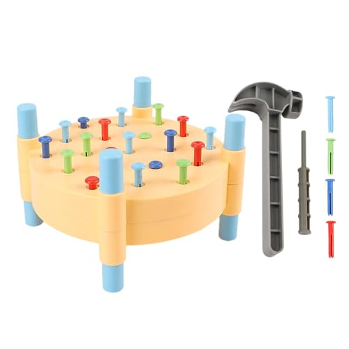 higyee Kleinkind-Hammer-Spielzeug, Kleinkind-Hammer | Buntes Montessori Hämmerspielzeug mit Klammern,Entwicklungspädagogisches interaktives Spiel für Jungen und Mädchen von higyee