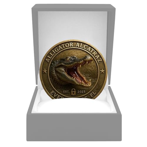 higyee Lustige Challenge Münze - Alligator Münz Kollektion - Graviertes Gedenkpräsentation Zuhause Deko Kollektion higyee Lustige Challenge Münze - Alligator Münz Kollektion - Graviertes Gedenkpräsentation Zuhause Deko Kollektion von higyee