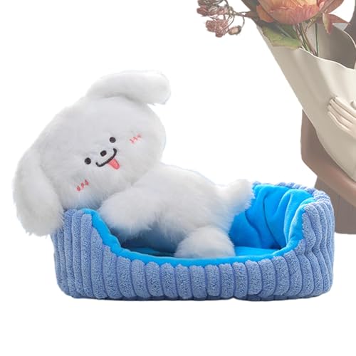 higyee Nette ausgestopfte Tiere, Plüsch -Stofftiere,Kuschelige Plushie Fox Welpenpuppe | Kuschelige Spielzeugplüsch -Stofftiere, schlafende Begleitpuppe für Auto -Wohnkultur von higyee