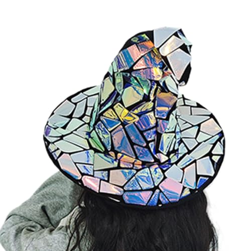 higyee Punkhut,Hexenhut - Rollenspiel-Hut-Kostüm - Photo Booth Cosplay-Hut für Erwachsene, Kopfbedeckungszubehör, festlicher Punk-Hut mit breiter Krempe higyee Punkhut,Hexenhut - Rollenspiel-Hut-Kostüm - Photo Booth Cosplay-Hut für Erwachsene, Kopfbedeckungszubehör, festlicher Punk-Hut mit breiter Krempe von higyee