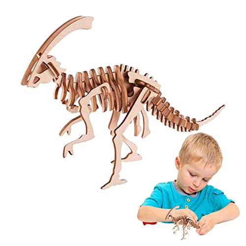 higyee Puzzle Dinosaurier – Puzzle aus Holz, 3D, DIY, Dinosaurier, Puzzle, Puzzle, Kunst und Handwerk, für Innenaktivitäten, lustige Geschenke von higyee