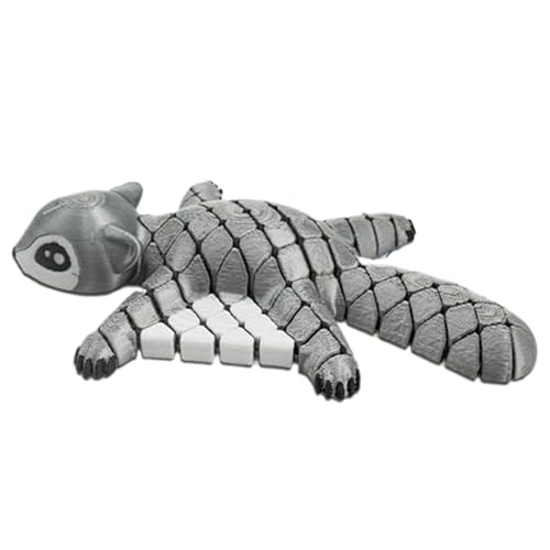 higyee Schreibtisch Tierfigur,Flughörnchen Tierfigur 3D Gedrucktes Spielzeug | Artikuliertes Ornament Beruhigender Begleiter Für Teenager Erwachsene Zuhause Schule Reisen Roadtrip von higyee