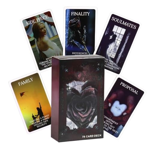 higyee Tarotkarten Set mit 78 Karten und Liebesthema | Tarotkartenset - Positives Orakelbuch für Paare zum Lernen von Kartenlegen für Anfänger mit Legungen für Jahreszeiten und Weihnachten higyee Tarotkarten Set mit 78 Karten und Liebesthema | Tarotkartenset - Positives Orakelbuch für Paare zum Lernen von Kartenlegen für Anfänger mit Legungen für Jahreszeiten und Weihnachten von higyee