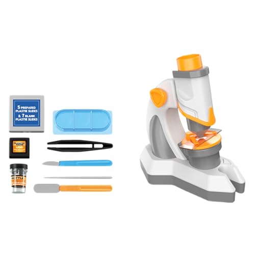 hindraem 4 Paket/los Kinder Wissenschaft Mikroskopische Exploration Set Ferngläser Und Fernrohre Für Reise Der Entdeckung Lupe, 1200X Mikroskop von hindraem